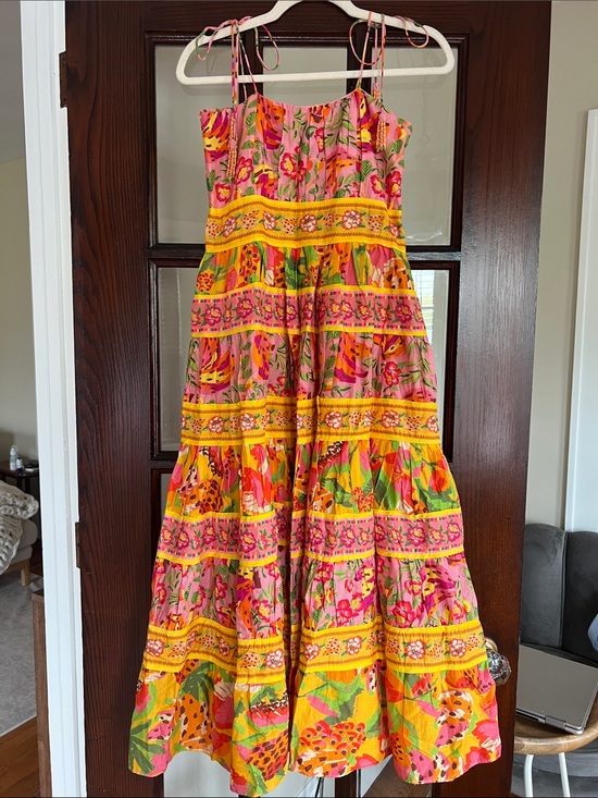 FARM Rio Dresses & Skirts - FARM Rio NWT! Pink & Yellow Floral Tiered Sundress